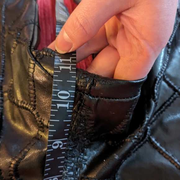 Vintage Lip Service Sex in the Saddle patchwork low rise bootcut PVC pants - 34 - Picture 14 of 15